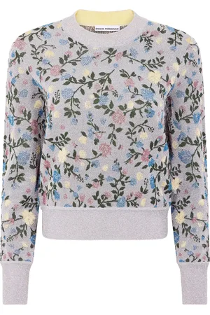 Paco rabanne Floral-jacquard jumper