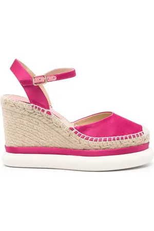 Paloma Barceló 10mm satin wedge espadrilles
