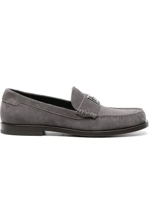 Dolce & Gabbana Logo-plaque suede loafers