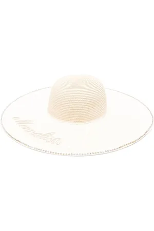 MONNALISA Logo-embroidered woven hat