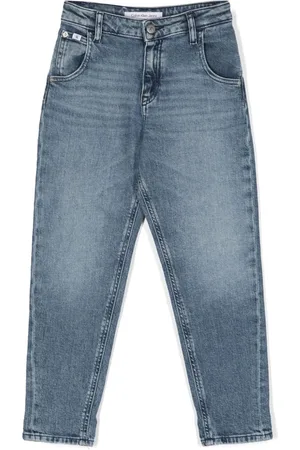 Calvin Klein High-rise tapered-leg jeans