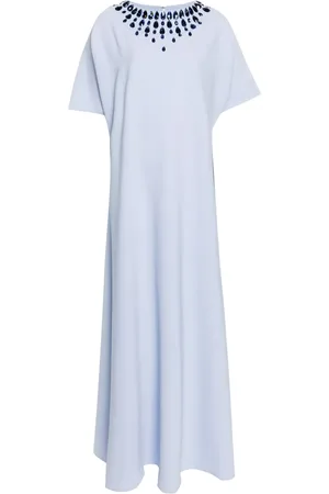 JEAN-LOUIS SABAJI Crystal-embellished crepe maxi dress