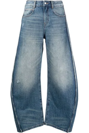 JNBY Piped-trim wide-leg jeans