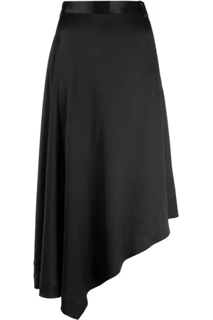 JNBY High-waisted asymmetric midi skirt
