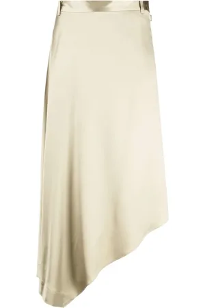 JNBY High-waisted asymmetric midi skirt