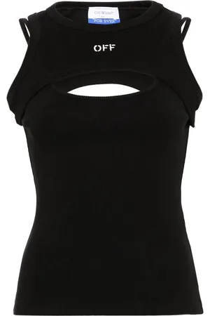 OFF-WHITE Logo-embroidered tank top