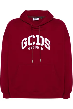 GCDS Logo-embroidered hoodie