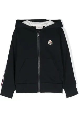 Moncler Striped zipped cotton hoodie