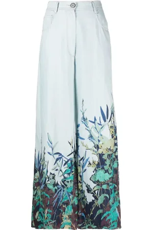FORTE FORTE High-rise wide-leg cotton-linen pants