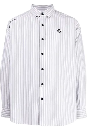 A Bathing Ape Logo-embroidered cotton shirt
