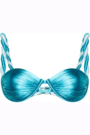 Isa Boulder Ropes underwired satin bikini top