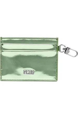 GCDS Comma Mirror leather card holder