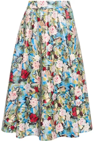 ALICE+OLIVIA Earla floral-print midi skirt