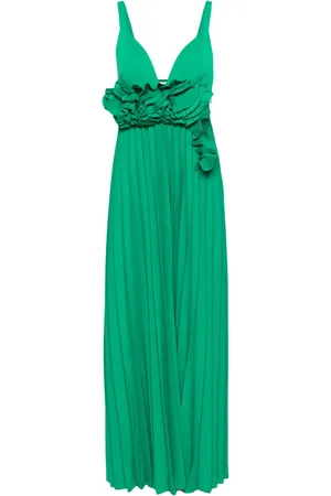P.A.R.O.S.H. Palmer pleated maxi dress
