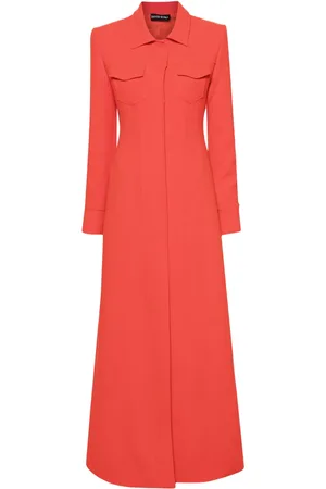 DAVID KOMA Topstitch maxi coat