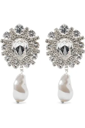 MAGDA BUTRYM Crystal-embellished clip-on earrings