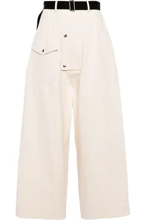 Plan C High-waist wide-leg trousers