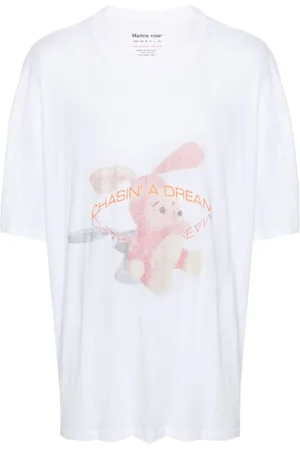 MARTINE ROSE Bunny-print cotton T-shirt