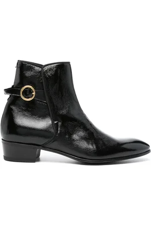 LARDINI Crinkled leather boots