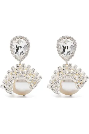MAGDA BUTRYM Crystal-embellished clip-on earrings