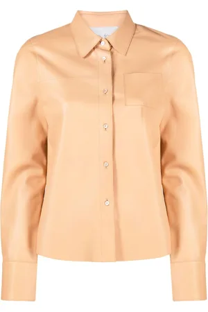 FORTE FORTE Side-slits leather shirt