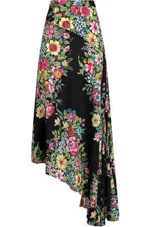 Etro Floral-print asymmetric skirt
