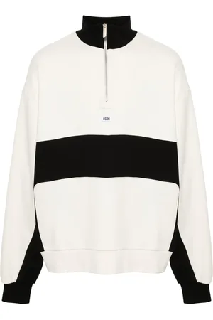 GCDS Logo-appliqu?? half-zipped sweatshirt