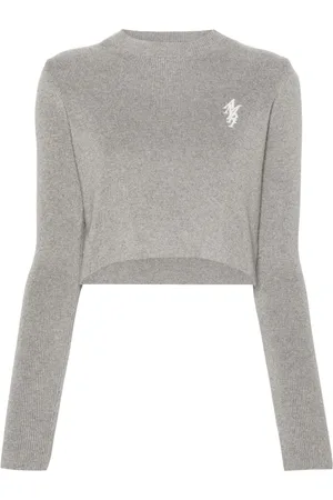 AMIRI Stacked logo-embroidered ribbed top