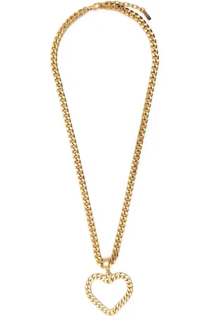 Moschino Heart-pendant curb-chain necklace