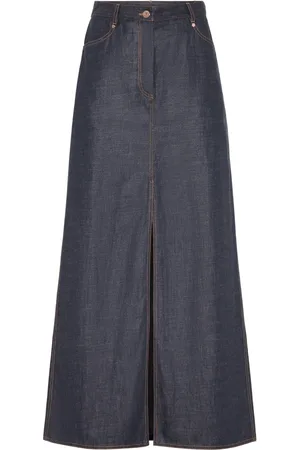Brunello Cucinelli Denim maxi skirt