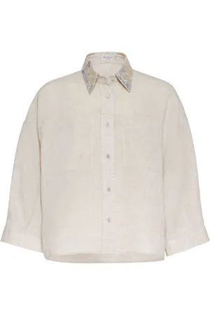 Brunello Cucinelli Embroidered short-sleeve shirt