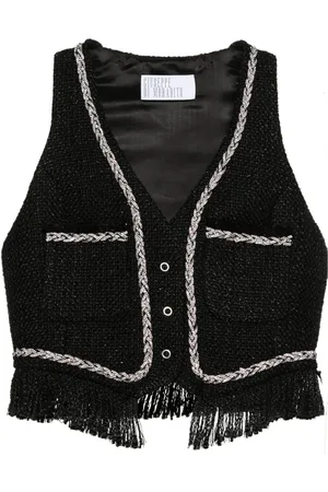 GIUSEPPE DI MORABITO Rhinestone-embellished bouclé vest