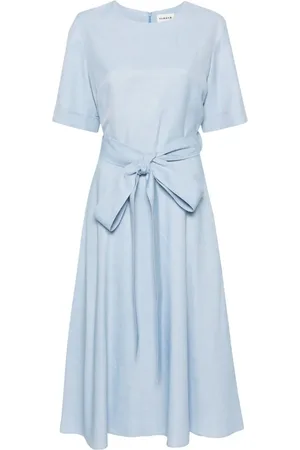 P.A.R.O.S.H. Belted flared midi dress