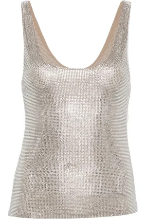GIUSEPPE DI MORABITO Crystal-embellished tank top