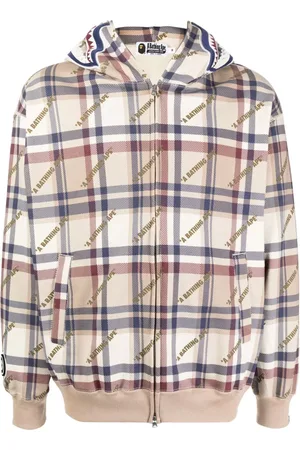 A Bathing Ape Check cotton hoodie