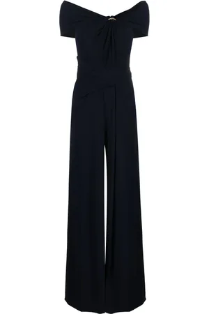 TALBOT RUNHOF Halterneck crepe jumpsuit