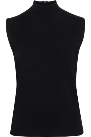 Plan C Mock-neck jersey tank top