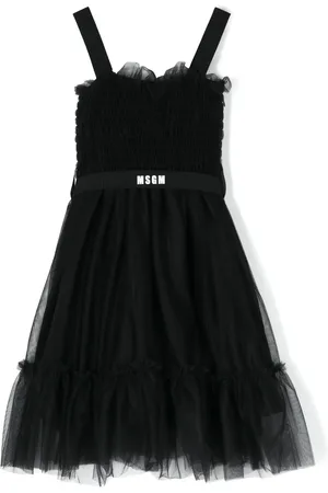 Msgm Logo-print tiered dress
