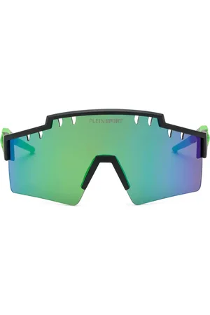 Philipp Plein Shield-frame mirrored sunglasses