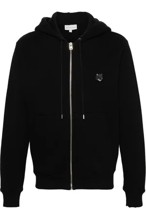 Maison Kitsuné Fox-patch zip-up hoodie
