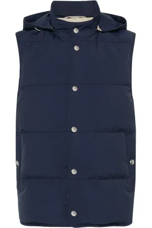 Eleventy mélange-effect Hooded Padded Gilet - Farfetch