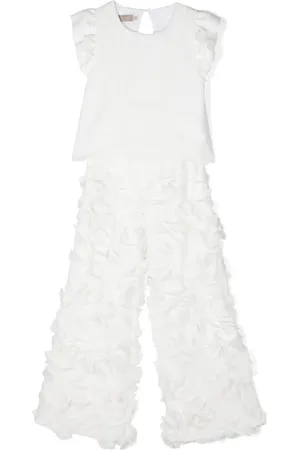 LA STUPENDERIA Lace-detailing trousers set