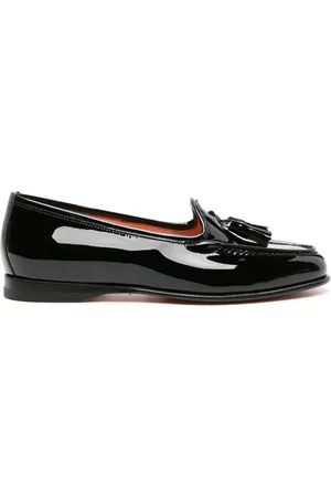 santoni Tassel-detail patent loafers