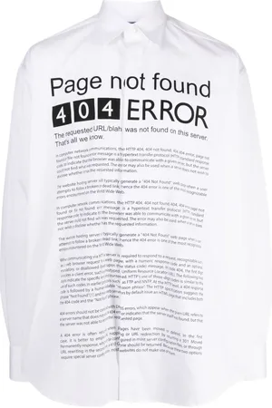 Vetements Page Error-print cotton shirt