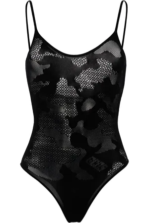 GCDS Pointelle-knit seamless bodysuit