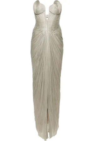 MARIA LUCIA HOHAN Reina plissé silk gown