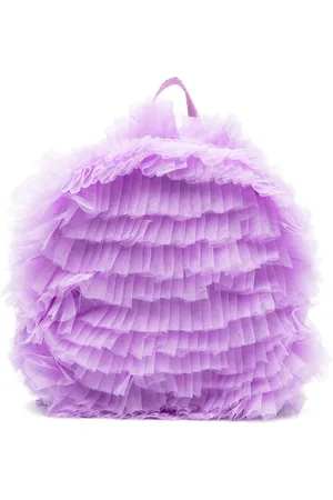 MONNALISA Tulle-inserts ruffled backpack