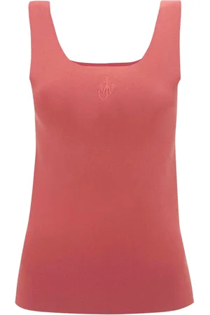 J.W.Anderson JW-embroidered ribbed tank top