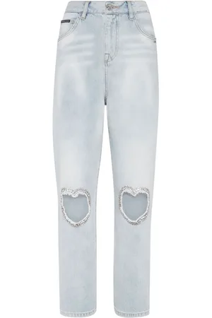 Philipp Plein Heart-patch straight jeans