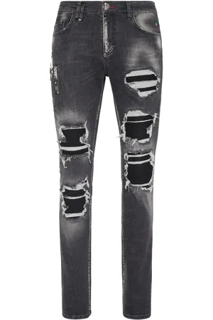 Philipp Plein Mid-rise ripped jeans